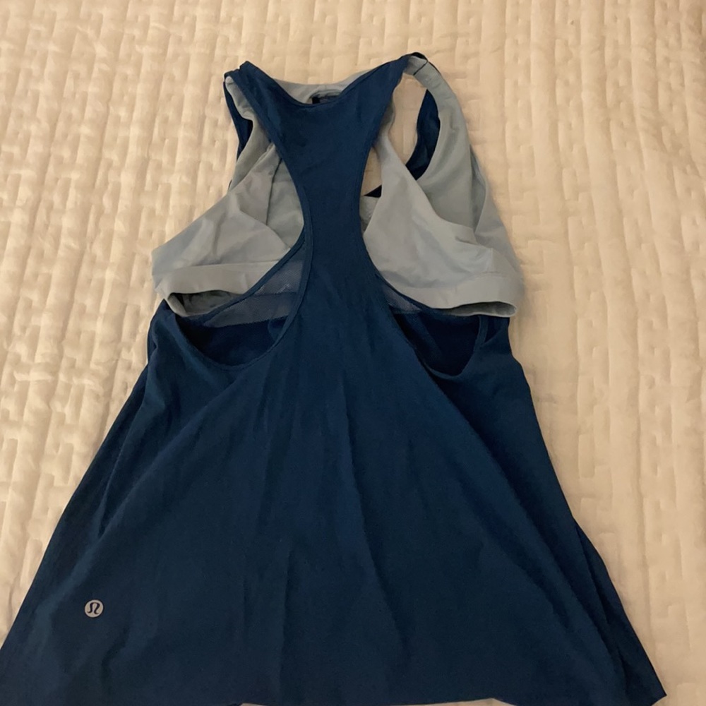 🍋NWOT Lululemon Cross Conditioning 2-In-1 Tank 
Carbon Blue / Blue Haze - Picture 5 of 8
